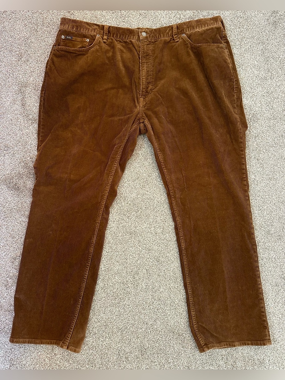 Polo Ralph Lauren Andrew Corduroy 5 Pocket Pant Mens 46x32 Brown Cotton Heritage